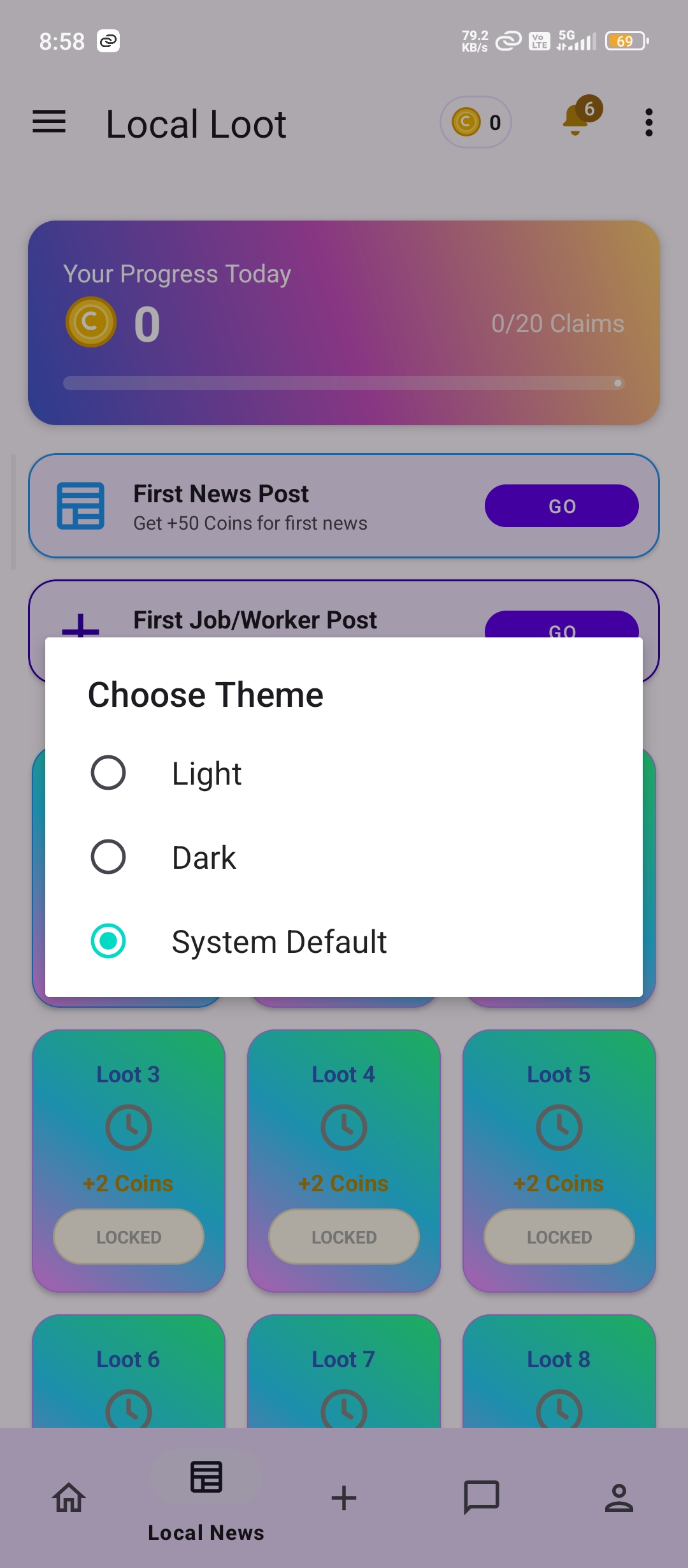LocalWork Theme Switcher