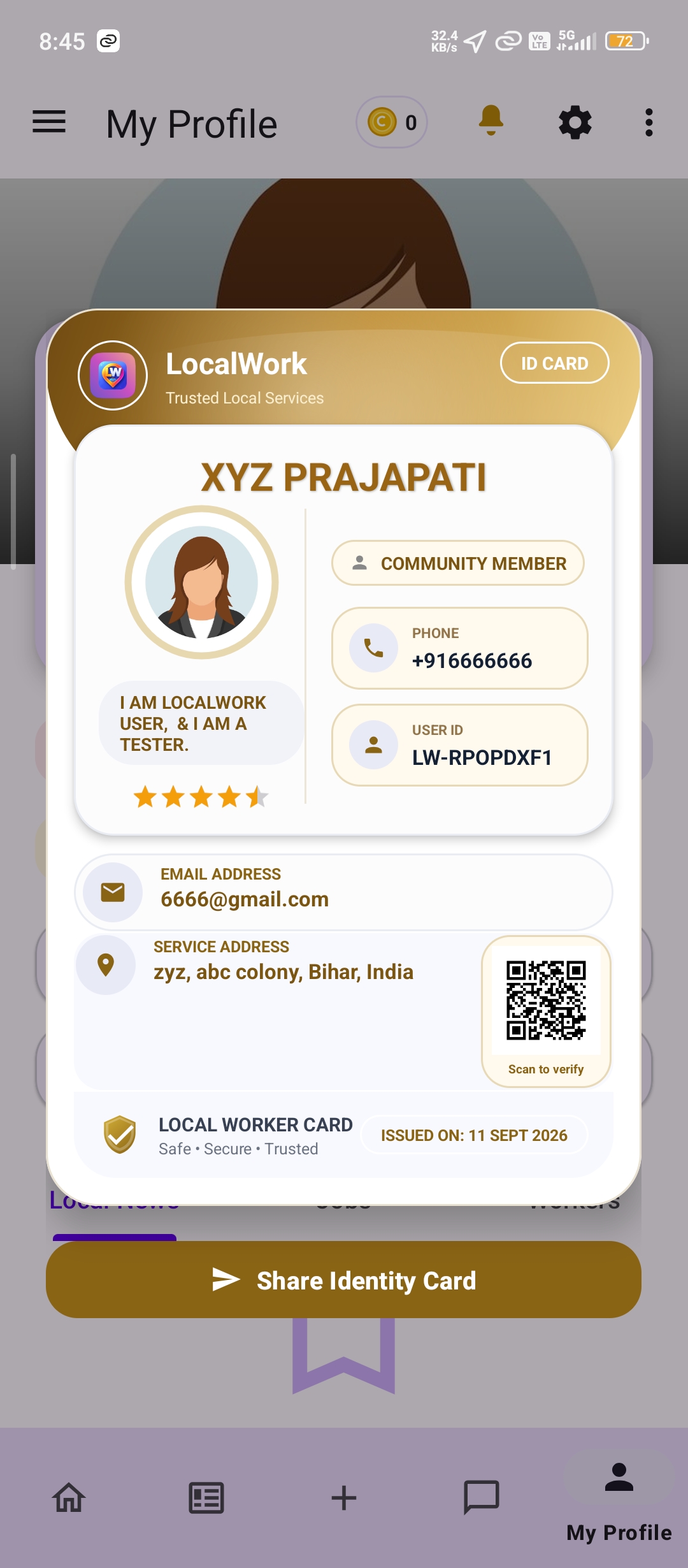 LocalWork Digital ID Card